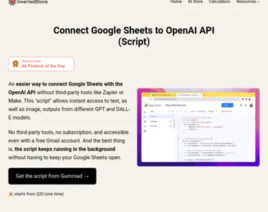 google sheets to open ai