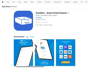 sanebox smart email cleaner