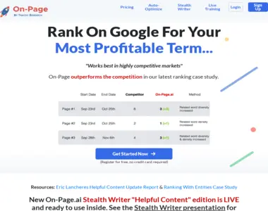 on page