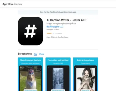 ai caption writer jester