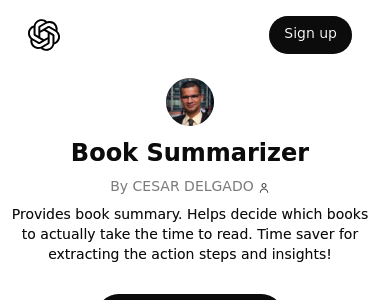 book summarizer