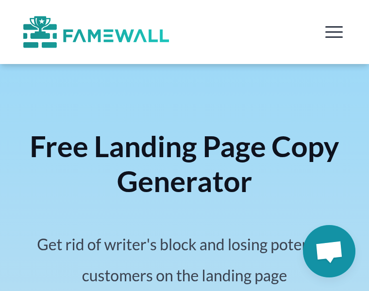 landing page copy generator